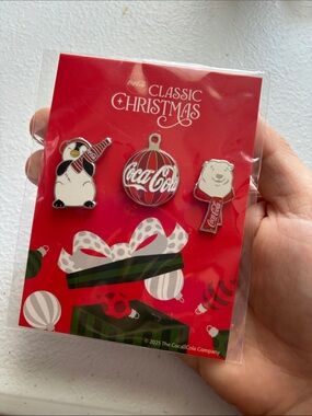 Coca Cola Holiday Pin Trio